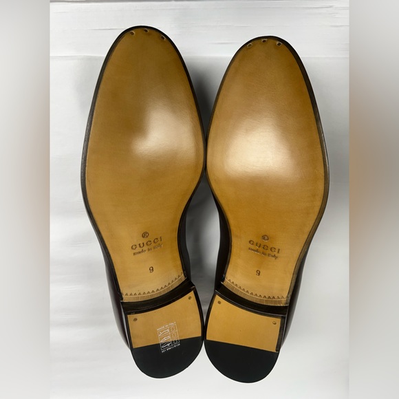 Gucci Interlocking-g Leather Loafers in Cocoa - Picture 3 of 8